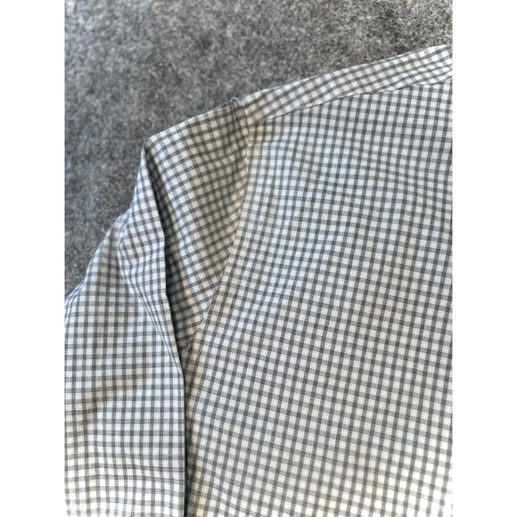 Goodfellow Co Mens Standard Fit Check Shirt Gray White Gingham Long Sleeve XXL - Picture 8 of 16
